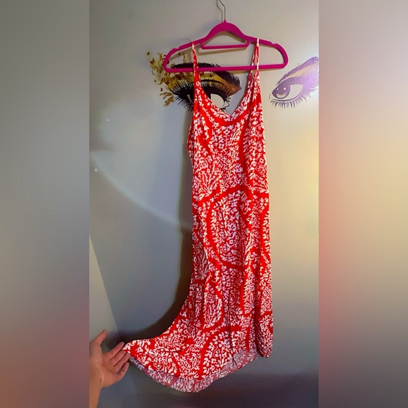 GAP Dresses & Skirts - Gap red floral maxi dress
